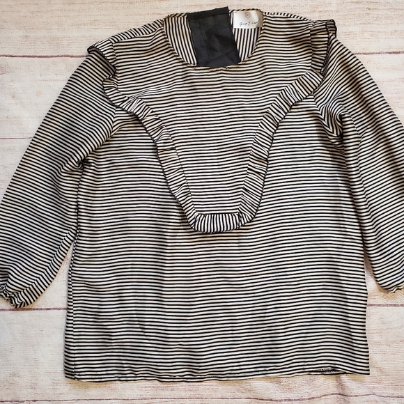 George J. Love striped blouse size L - Picture 3 of 4